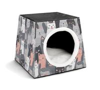Space Capsule Pet House - Oxford Fabric Pet House for Cats, Dogs, Guinea Pigs and Small Pets, Family and Travel, 13.8 "x 13.8" X 11.8"