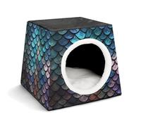 Space Capsule Pet House - Oxford Fabric Pet House for Cats, Dogs, Guinea Pigs and Small Pets, Family and Travel, 13.8 "x 13.8" X 11.8"
