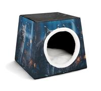 Space Capsule Pet House - Oxford Fabric Pet House for Cats, Dogs, Guinea Pigs and Small Pets, Family and Travel, 13.8 "x 13.8" X 11.8"