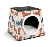 Space Capsule Pet House - Oxford Fabric Pet House for Cats, Dogs, Guinea Pigs and Small Pets, Family and Travel, 13.8 "x 13.8" X 11.8"