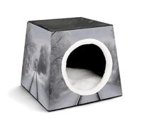 Space Capsule Pet House - Oxford Fabric Pet House for Cats, Dogs, Guinea Pigs and Small Pets, Family and Travel, 13.8 "x 13.8" X 11.8"