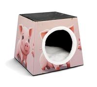 Space Capsule Pet House - Oxford Fabric Pet House for Cats, Dogs, Guinea Pigs and Small Pets, Family and Travel, 13.8 "x 13.8" X 11.8"