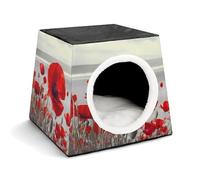 Space Capsule Pet House - Oxford Fabric Pet House for Cats, Dogs, Guinea Pigs and Small Pets, Family and Travel, 13.8 "x 13.8" X 11.8"