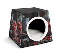 Space Capsule Pet House - Oxford Fabric Pet House for Cats, Dogs, Guinea Pigs and Small Pets, Family and Travel, 13.8 "x 13.8" X 11.8"