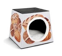 Space Capsule Pet House - Oxford Fabric Pet House for Cats, Dogs, Guinea Pigs and Small Pets, Family and Travel, 13.8 "x 13.8" X 11.8"
