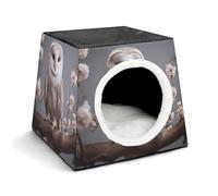 Space Capsule Pet House - Oxford Fabric Pet House for Cats, Dogs, Guinea Pigs and Small Pets, Family and Travel, 13.8 "x 13.8" X 11.8"