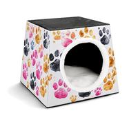 Space Capsule Pet House - Oxford Fabric Pet House for Cats, Dogs, Guinea Pigs and Small Pets, Family and Travel, 13.8 "x 13.8" X 11.8"