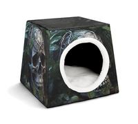 Space Capsule Pet House - Oxford Fabric Pet House for Cats, Dogs, Guinea Pigs and Small Pets, Family and Travel, 13.8 "x 13.8" X 11.8"