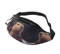 Space Capybara Crossbody Bag Capybara Astronaut Hands-Free Bag Cute Capybara Fanny Pack Campers 14X35CM