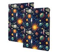 Space Cartoon Planet Print Compatible with ipad 9th/8th/7th Generation Case Cover, Tablet Cases Compatible with ipad Case 10.2 Inch, Auto Wake/Sleep, Folio Stand