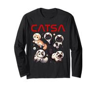 Space Cat Astronauts Funny Universe Kitten Catsa Long Sleeve T-Shirt