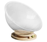 Space Cat Bed - Wood Acrylic 12.6x12.6x5.12 Inches | Easy To Clean Cute Cat Hammock Dome Design | Comfortable Indoor Lounge Nest For Small Medium Cats Daily Rest Play