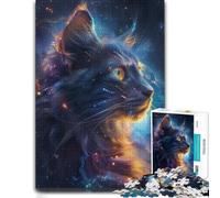 Space Cat Galaxy Colourful Wooden Puzzle for Adults, 300 Pieces | Puzzle for Adults: visual matching for a more organised build in spare time.