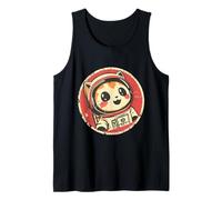 Space Cat Kawaii Adventure Retro Vintage Astronaut Tank Top