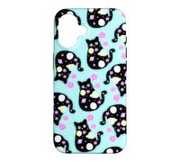 Space Cat Pattern Cute Galaxy Art Design Case for iPhone 16