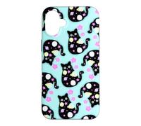 Space Cat Pattern Cute Galaxy Art Design Case for iPhone 16 Plus