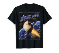 Space Cat Y2K Rocket Kitten Blasting Off Retro Design Value Graphic T-Shirt