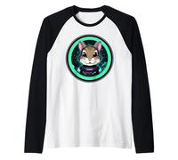 Space Chipmunk Cute Colorful Astronaut Animals Raglan Baseball Tee