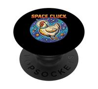 Space Cluck Cosmic Chicken Space Humor PopSockets Adhesive PopGrip