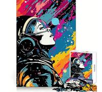 Space Collage Pop Art Jigsaw Puzzles 1000 Pieces for Teenagers Logic Game Warm Time Precise Cut Art Collection Piece (50x75cm)
