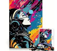 Space Collage Pop Art Jigsaw Puzzles for Adults1000 Piece Brain Teaser Home Leisure Image Assembly Birthday Gift (38x52cm)