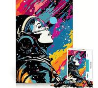 Space Collage Pop Art Jigsaw Puzzles for Adults1000 Piece Brain Teaser Home Leisure Image Assembly Birthday Gift (38x52cm)