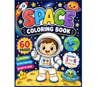 Space Coloring Book for Kids Ages 3-6: Bold and Easy Outer Space Coloring Pages with Planets, Rockets, Astronauts, and Stars for Boys and Girls (Bold & Easy Coloring Books for Kids Ages 3-8)