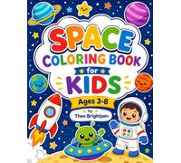Space Coloring Book for Kids Ages 3-8: 40 Big & Bold Rockets, Planets & Astronauts to Color | Simple Easy Pages for Toddlers, Preschool, Boys & Girls
