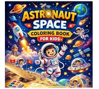 Space Coloring Book for Kids: Cute Astronauts, Rockets, Spaceships and Planet Adventures - Big & Easy Coloring Pages