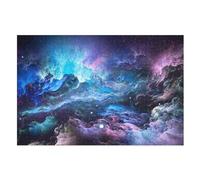 Space Colors Nebula 1000 Piece Wooden Jigsaw Puzzles for Adults & Kids - Puzzle for Teens （75×50cm）