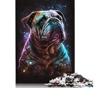 Space Colour Bulldog Puzzles 500 Piece Jigsaws for Adults Learning Educational Toys Family Games Festival Birthday Gifts 500pcs (52x38cm)
