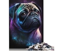 Space Colour Pug Jigsaw Puzzles for Adults 500 Piece Jigsaw Puzzles for Wooden Puzzles Challenging Game Family Activities 500pcs (52x38cm)