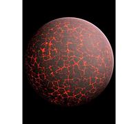 Space Concept Illustration Planet Earth Early Formation Large XL Wall Art Canvas Print