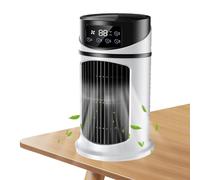 Space Cooler for Bedroom - Humidifying Fan for Desk | 3 Wind Speed Cooling Device with LED Light for Dormitories Bedroom Office Children's Room Outdoor Camping Study Apartment