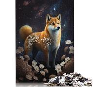 Space Corgi 500 Piece Puzzles Wooden Jigsaw Puzzles for Adults, Difficult Jigsaw Adult Challenge Game 500pcs (52x38cm)