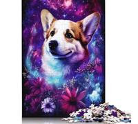 Space Corgi Jigsaw Puzzles 500 Pieces for Adults Jigsaw Puzzles for Adults 500 Piece Puzzle Educational Games 500pcs (52x38cm)