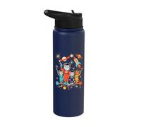 Space Cosmic Cat Adventure Stainless Steel Insulated Water Bottle
