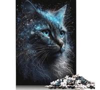 Space Cosmic Cat Puzzles 1000 Piece Jigsaw Puzzle for Adults Impossible Jigsaw Puzzles Wood Toys Jigsaw Challenging Game 1000pcs (75x50cm)