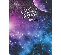 Space Cover Sketchbook Notebook for Drawing, Writing, Painting, Sketching or Doodling, 120 Pages, 8.5x11 Blue Sketchbook for Girls and Women (Premium ... Large Sketchbook Journal White Journal Paper