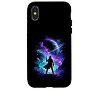 Space Cowboy Sci Fi Silhouette Galactic Western Art Case for iPhone X/XS