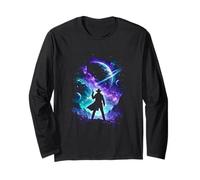 Space Cowboy Sci Fi Silhouette Galactic Western Art Long Sleeve T-Shirt