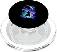 Space Cowboy Sci Fi Silhouette Galactic Western Art PopSockets PopGrip for MagSafe