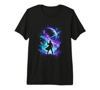 Space Cowboy Sci Fi Silhouette Galactic Western Art Premium T-Shirt