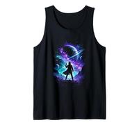 Space Cowboy Sci Fi Silhouette Galactic Western Art Tank Top