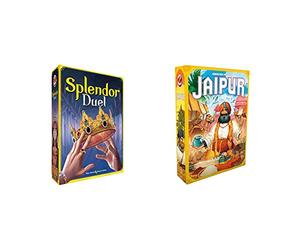 Space Cowboys | Splendor Duel | Board Game | Ages 10+ | 2 Players | 30 Minutes Playing Time, ASMSCSPL2P01EN & Jaipur 2nd Edition | Board Game | Ages 12+ | 2 Players | 30 Minute Playing time