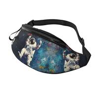Space Crossbody Bag Astronaut Hands-Free Bag Colorful Balloons Fanny Pack Gym-goers 14X35CM