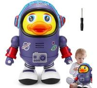 Space Dancing Duck Robot Toy, Dancing Duck Musical Toy with Colorful LED Lights, Hand-Eye Coordination, for Birthday,Christmas and Children's Gifts (1pc)