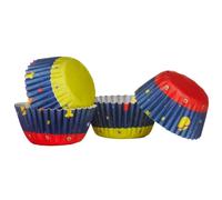 Orsina Mini Cupcake Cases 100 Pack, Paper Muffin Cups For Party, Bun Liners With Galaxy Theme, Dessert Wrappers