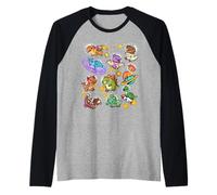 Space Dinosaurs Funny Galaxy Dinosaur Astronauts Prehistoric Raglan Baseball Tee
