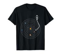 Space DJ Galaxy Universe - Solar System Music Turntable EDM T-Shirt